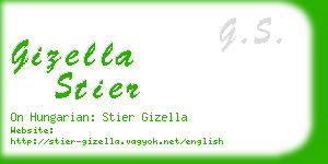 gizella stier business card